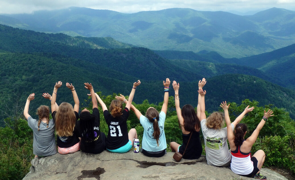 teen hiking pose