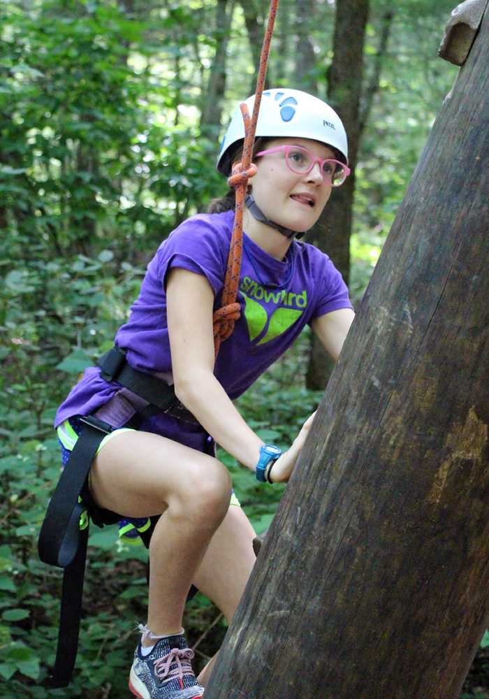 Tower course climbing kid