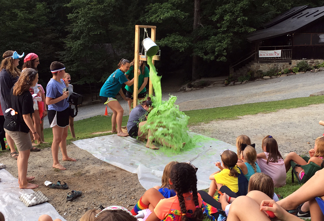 Camper being slimed