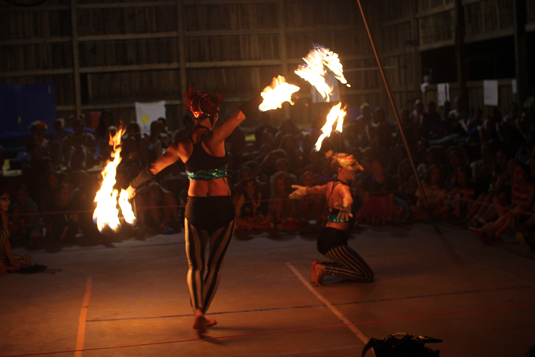 circus camp fire performance