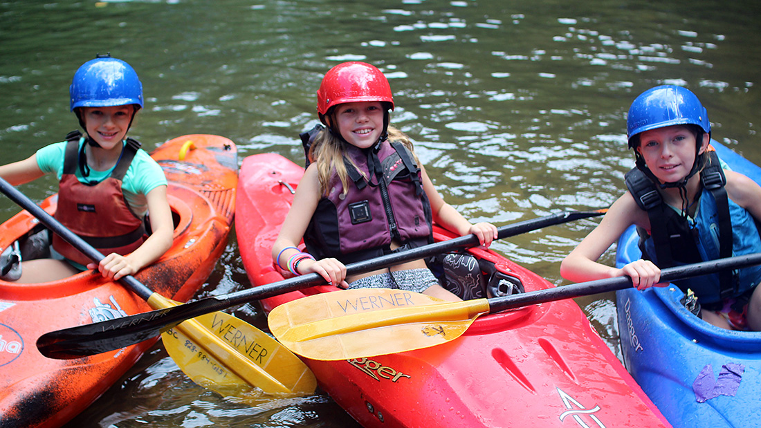 kayaking children