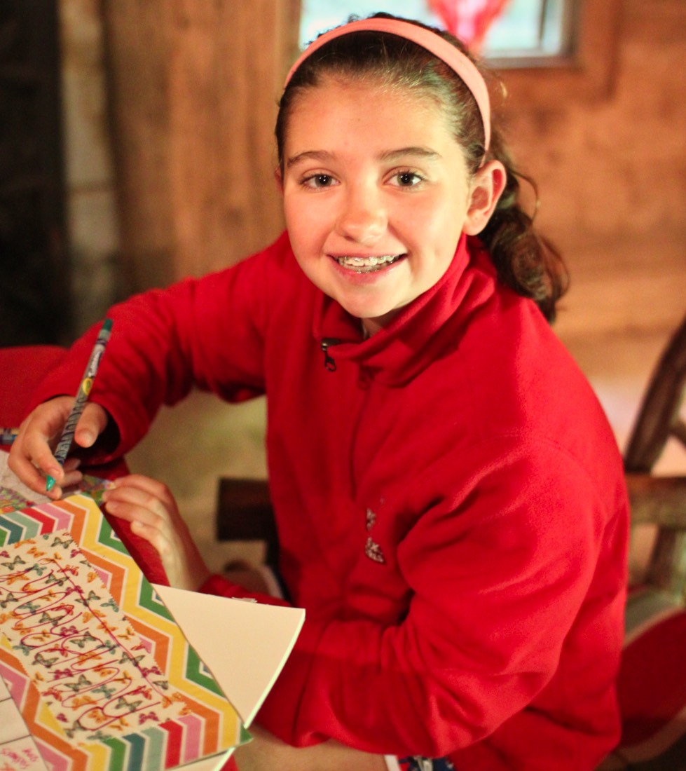 camp girl paper craft project
