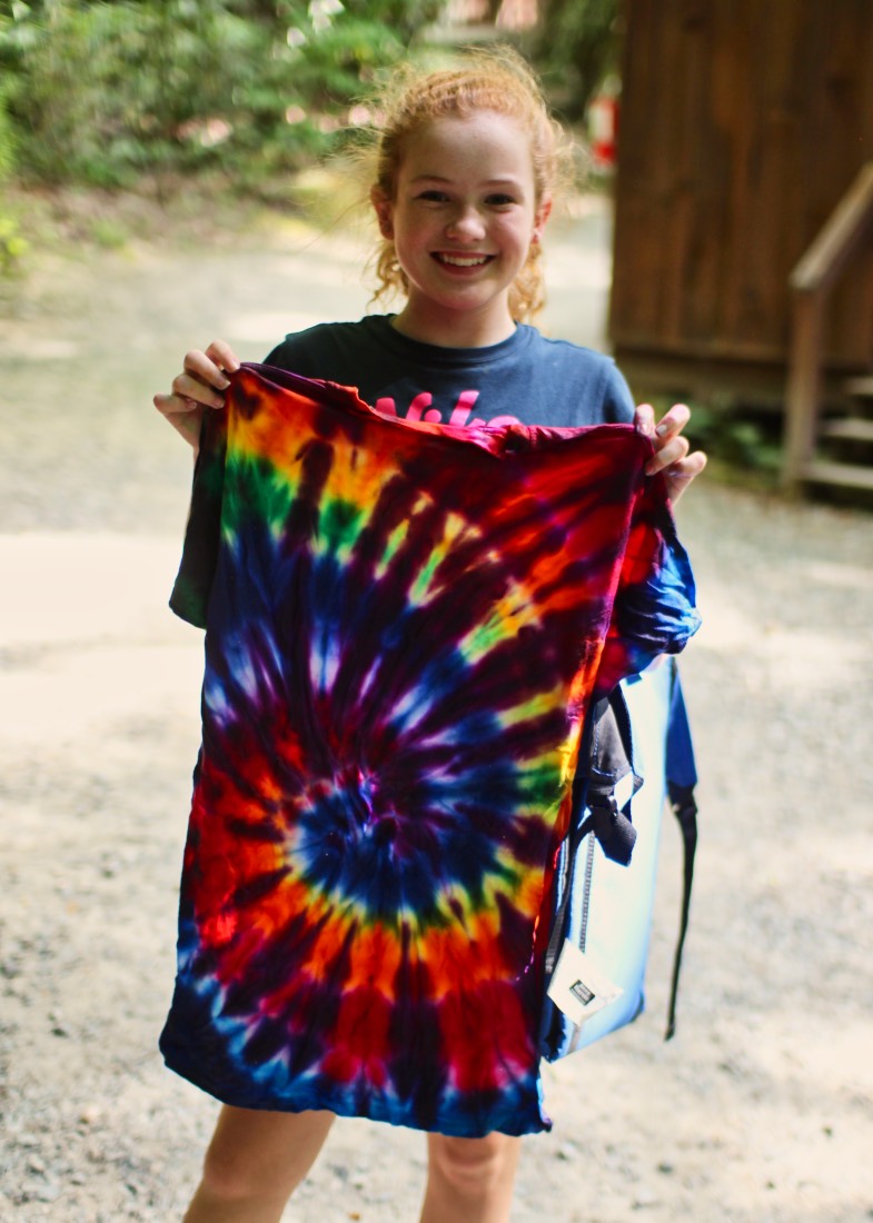 finished cool tie dye t-shirt