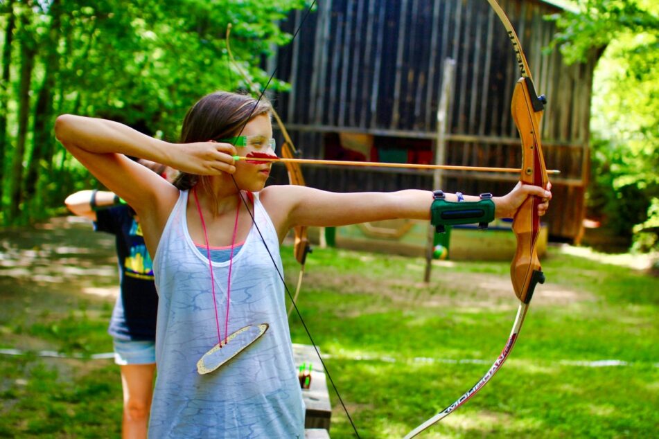archery camping girl