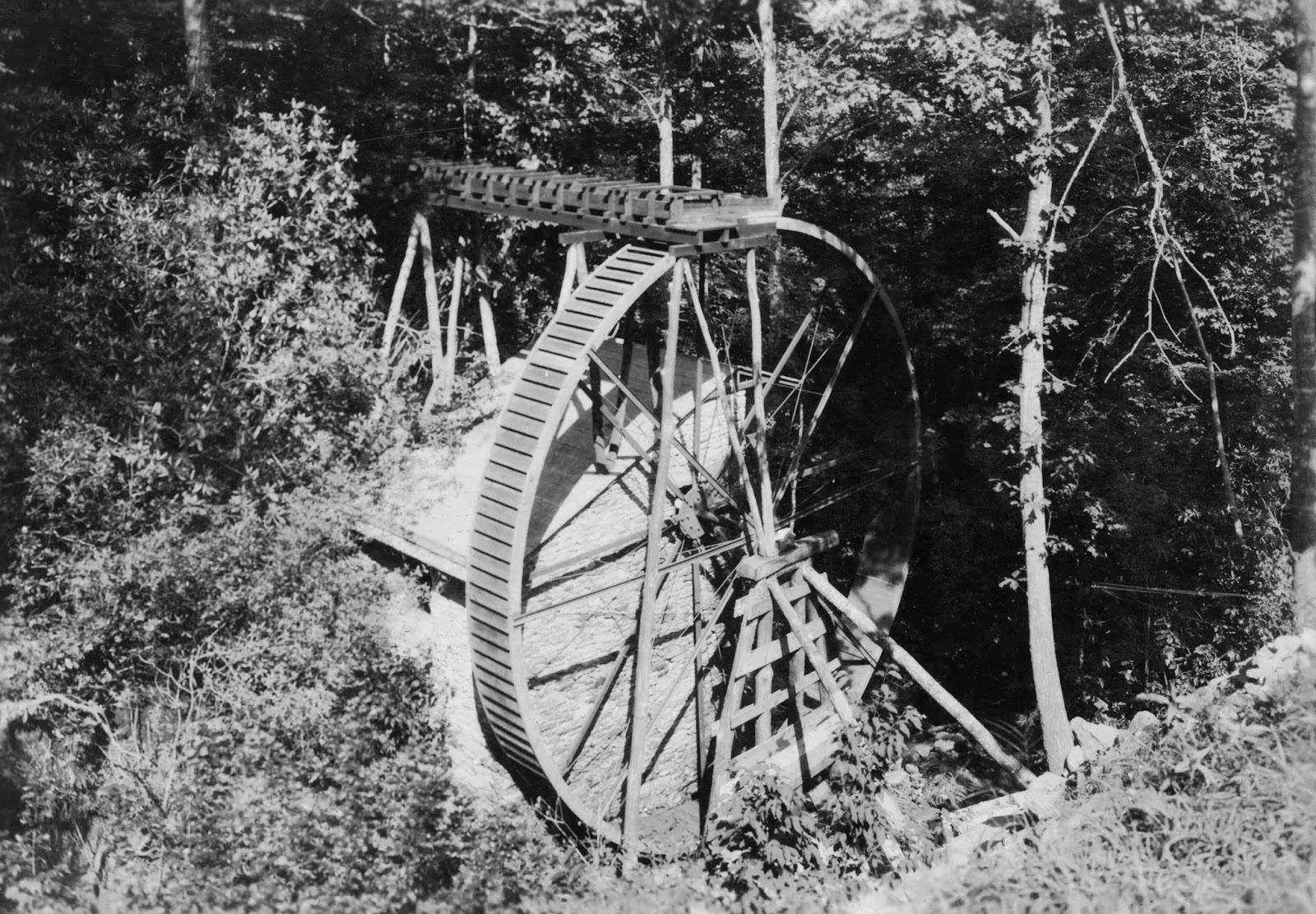 Rockbrook Camp water wheel