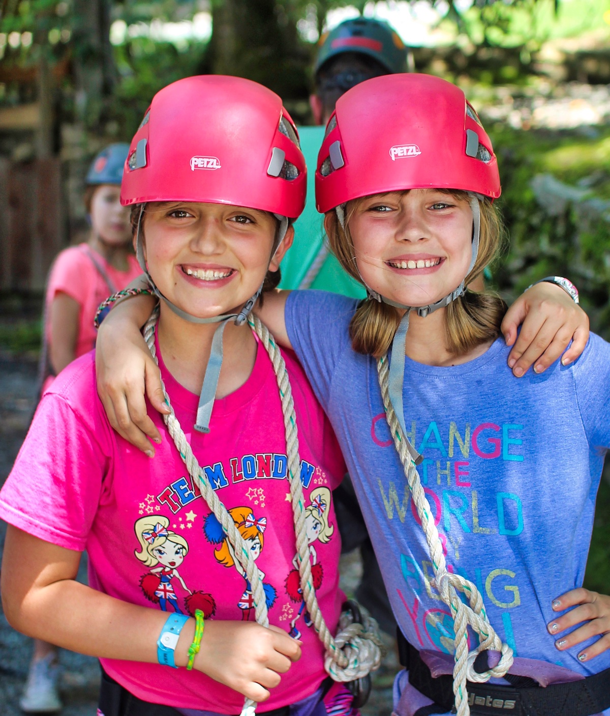 two camp girls ready for an adventure