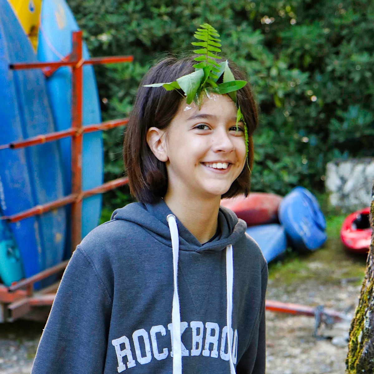 Leaves in nature goddess hair