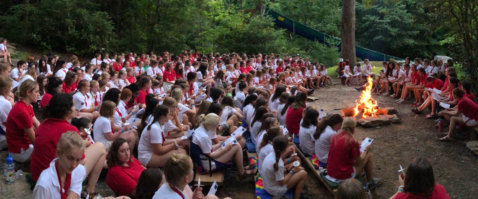 rockbrook camp closing campfire