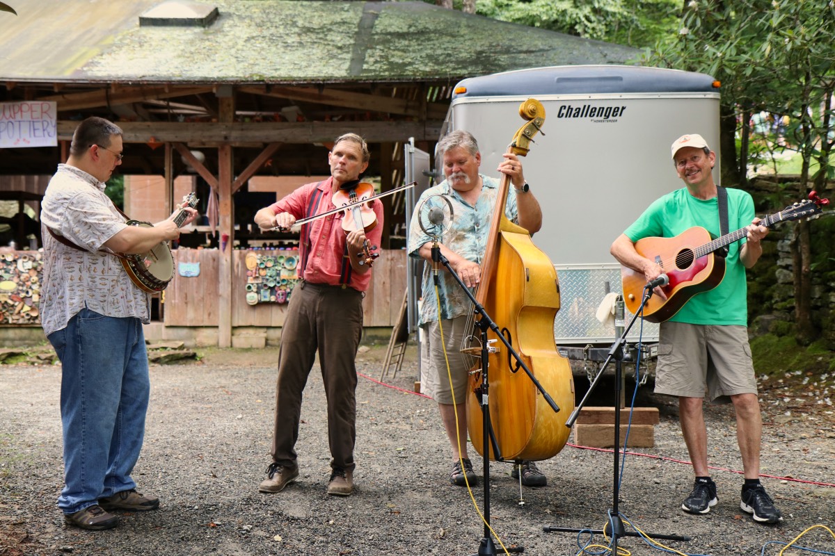 crooked pine band playing outdoors