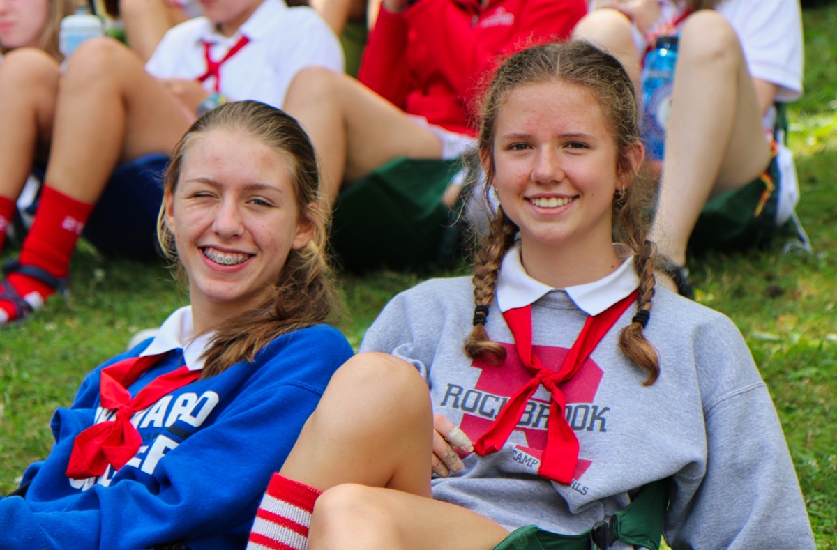 camp girls smile