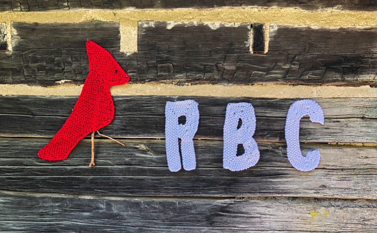 r b c letters knitted