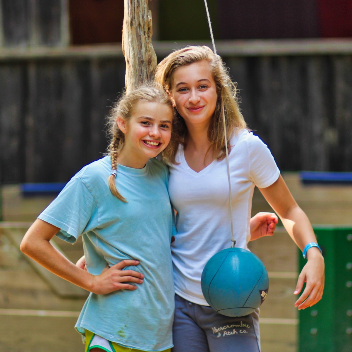 Camp tetherball buddies