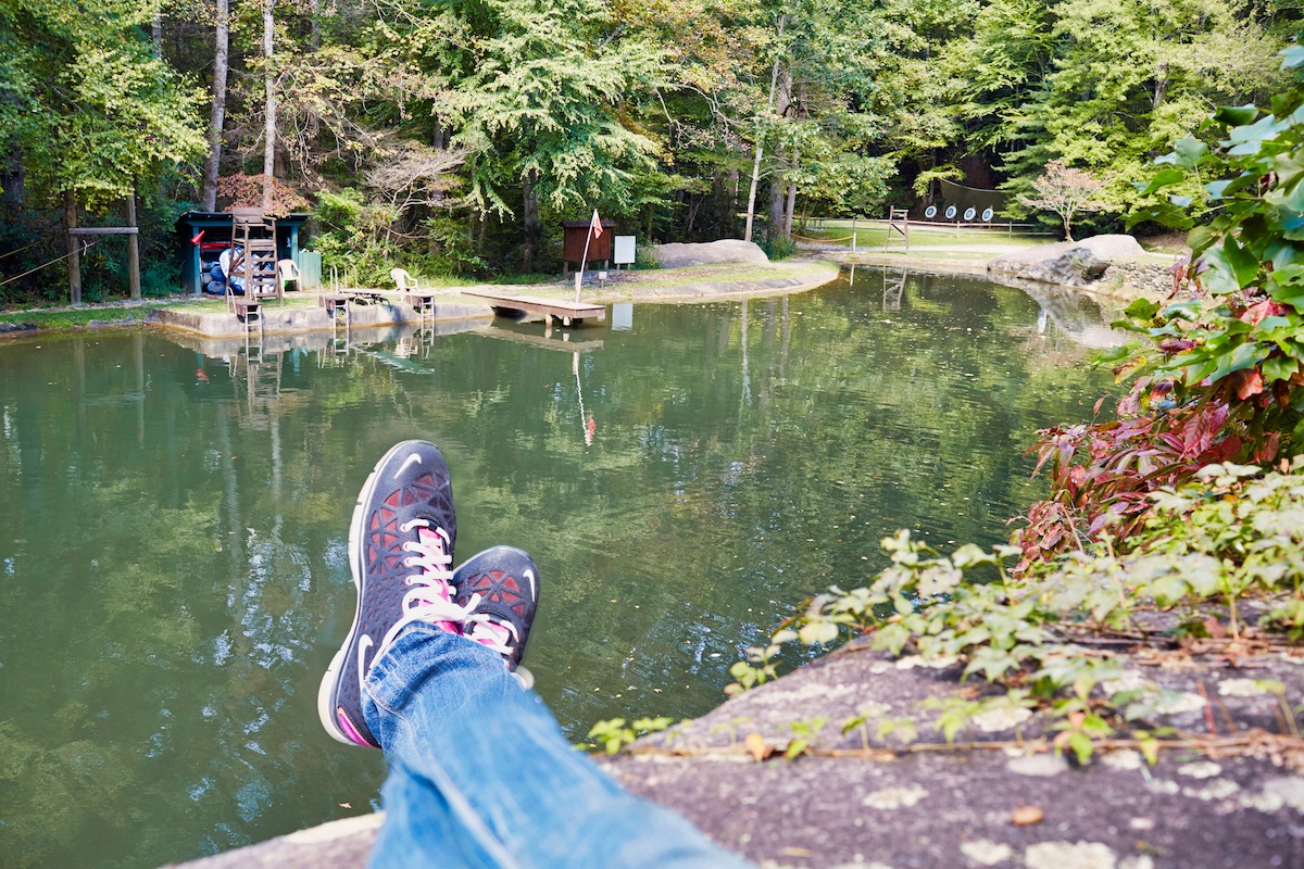 Alix at the Rockbrook lake