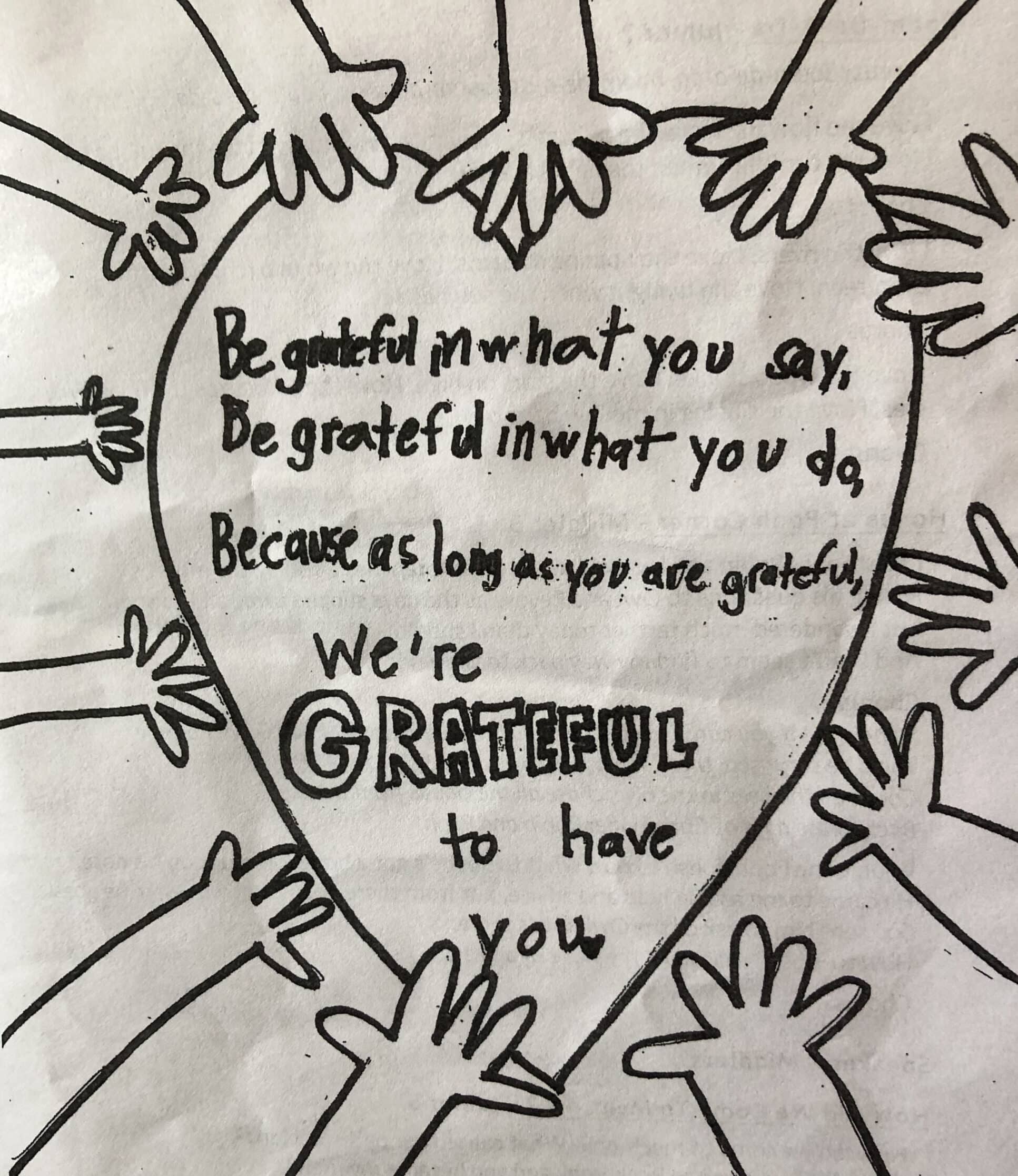 Gratitude program at camp