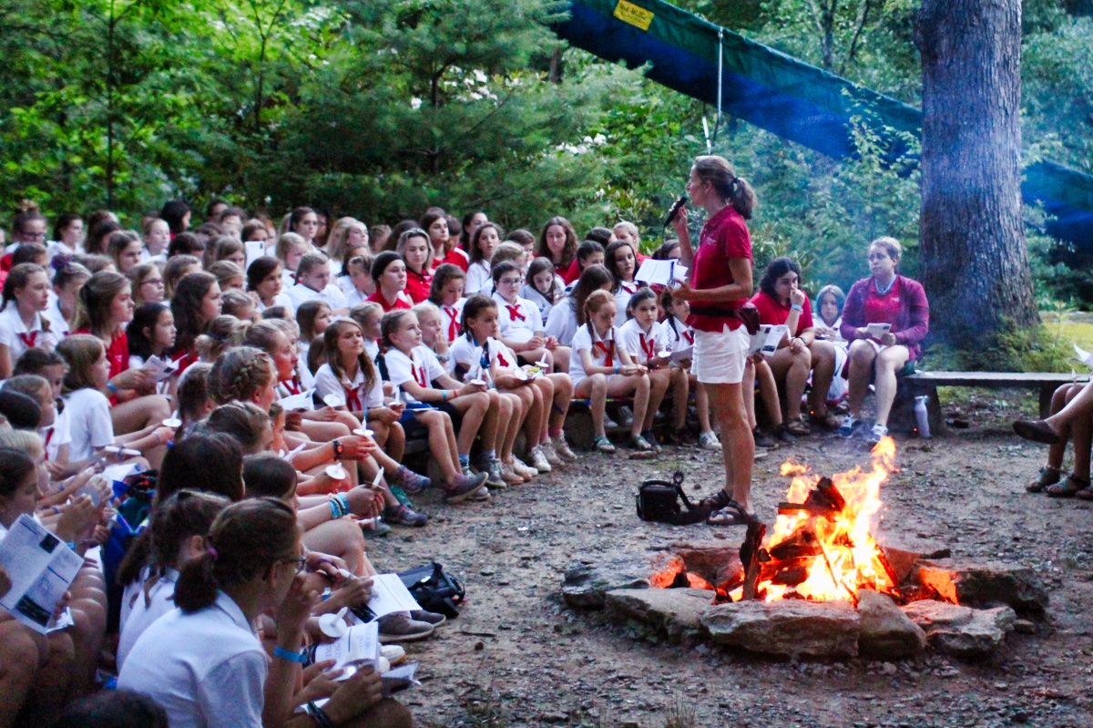 summer camp campfire