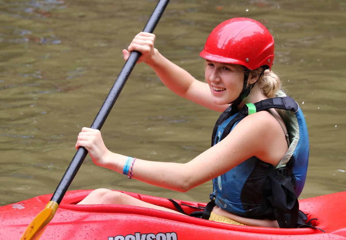 kayaking camp kid