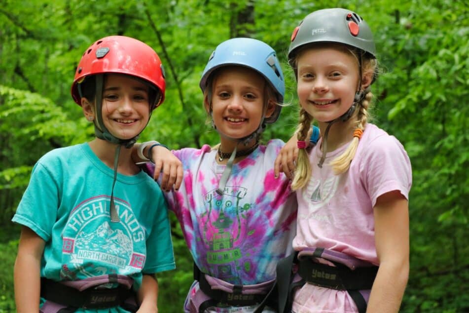 summer camp girl climbers