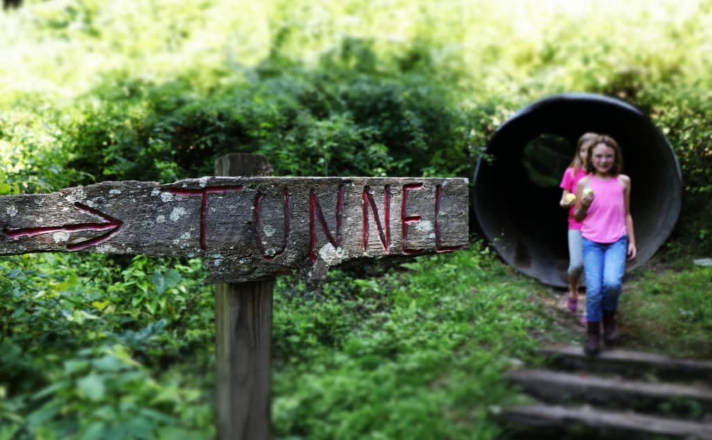 Tunnel at summer camp