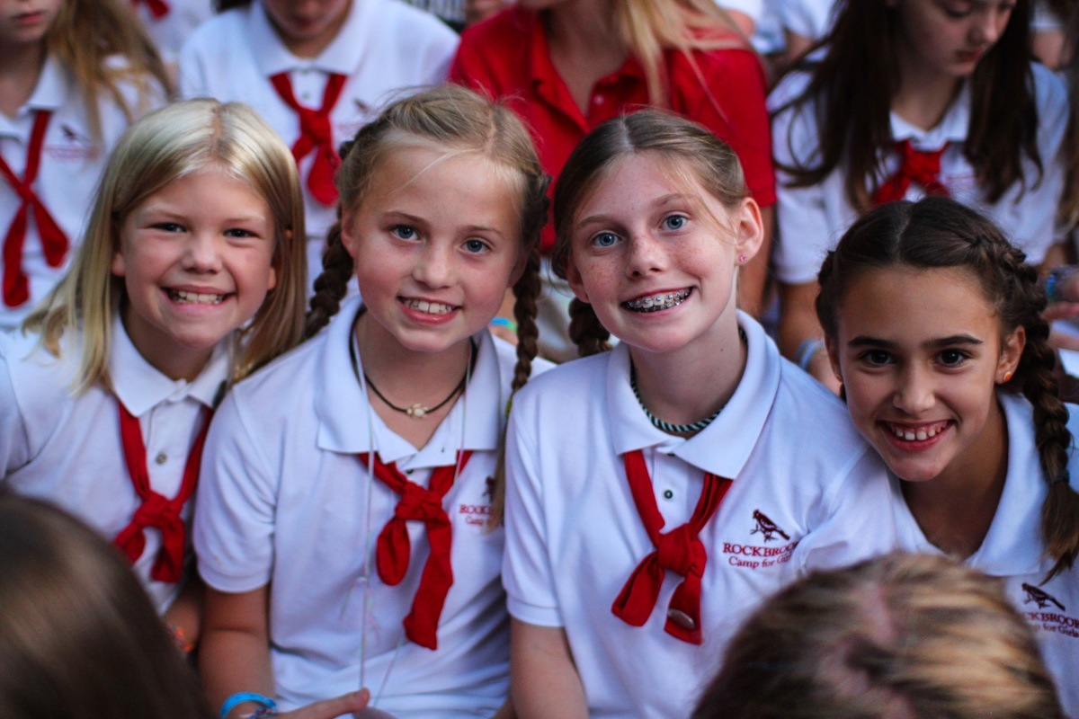 camp girls with braids