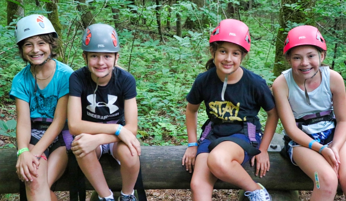 girls relaxing at summer camp