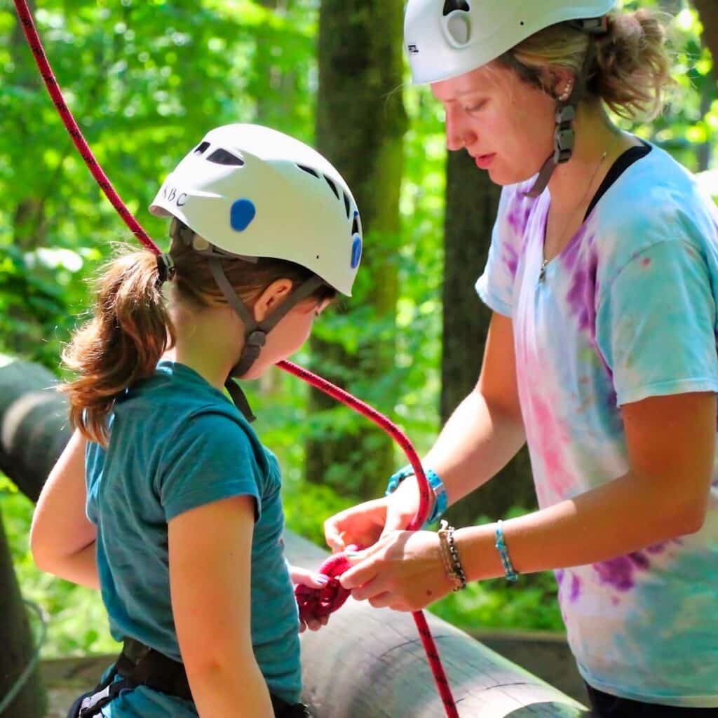 climbing belay staff member