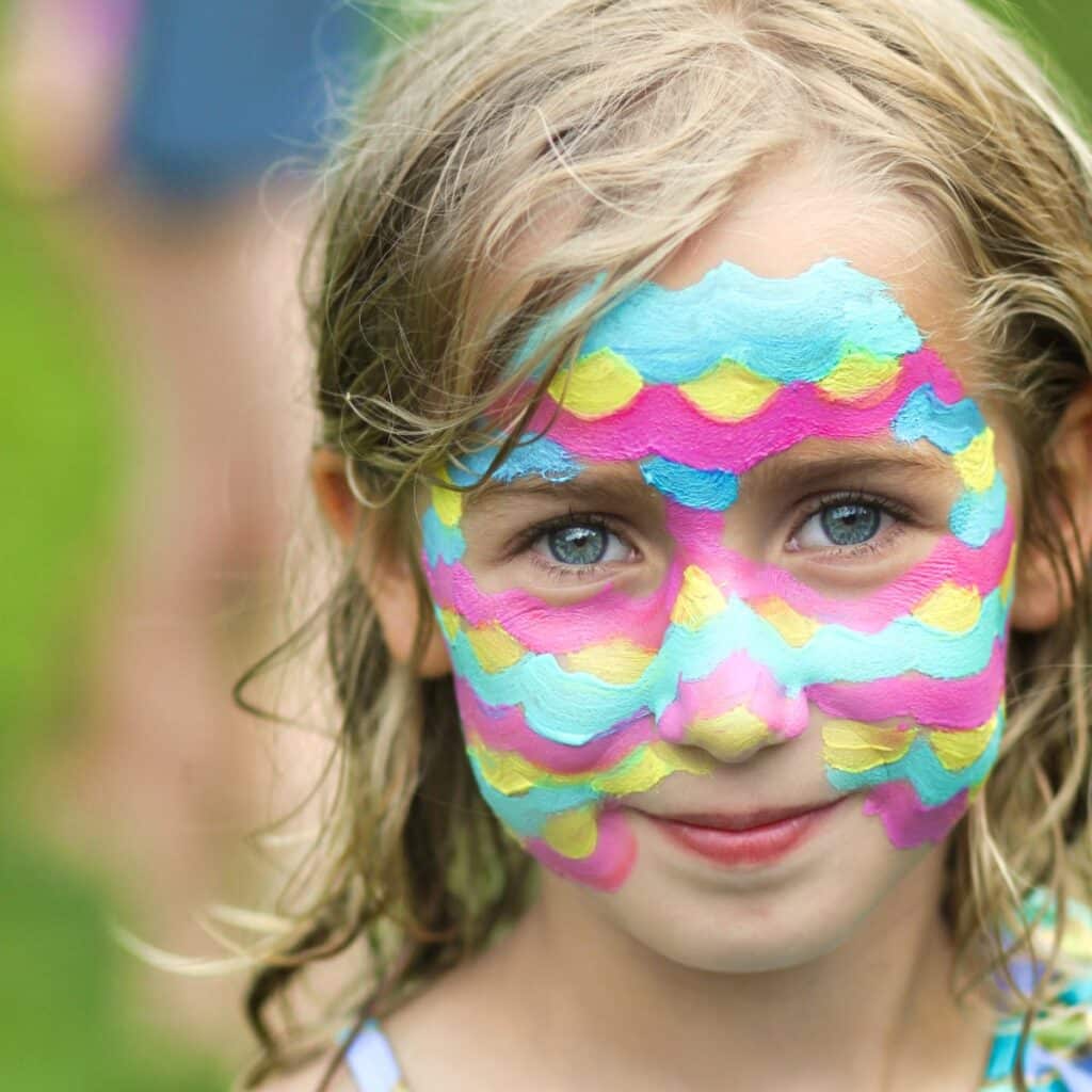 face painted girl