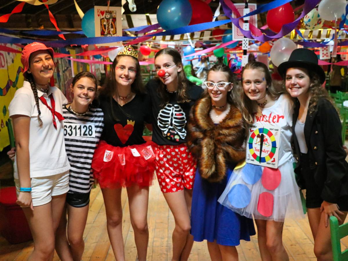 camp girls party costume banquet