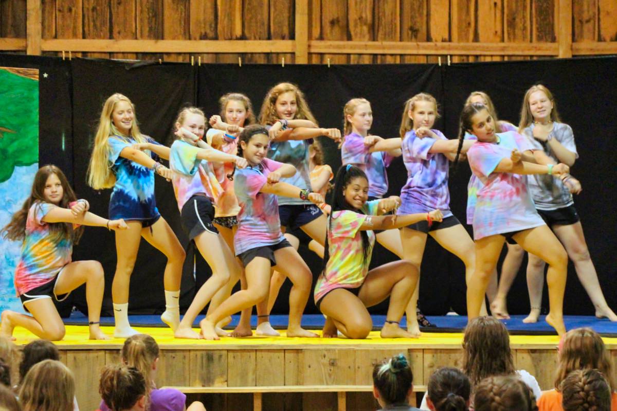 Teen dance camp group