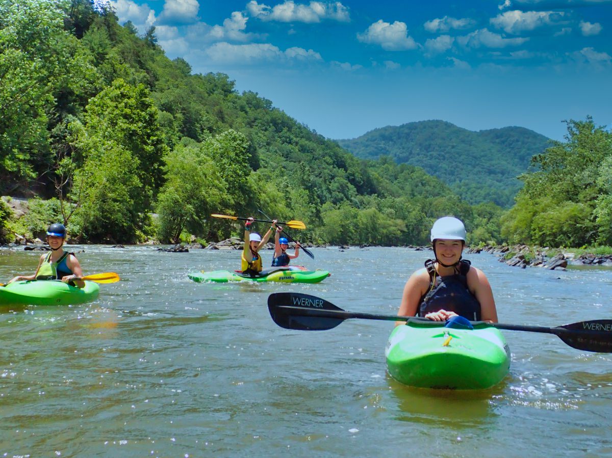 traditional girls camp kayaking