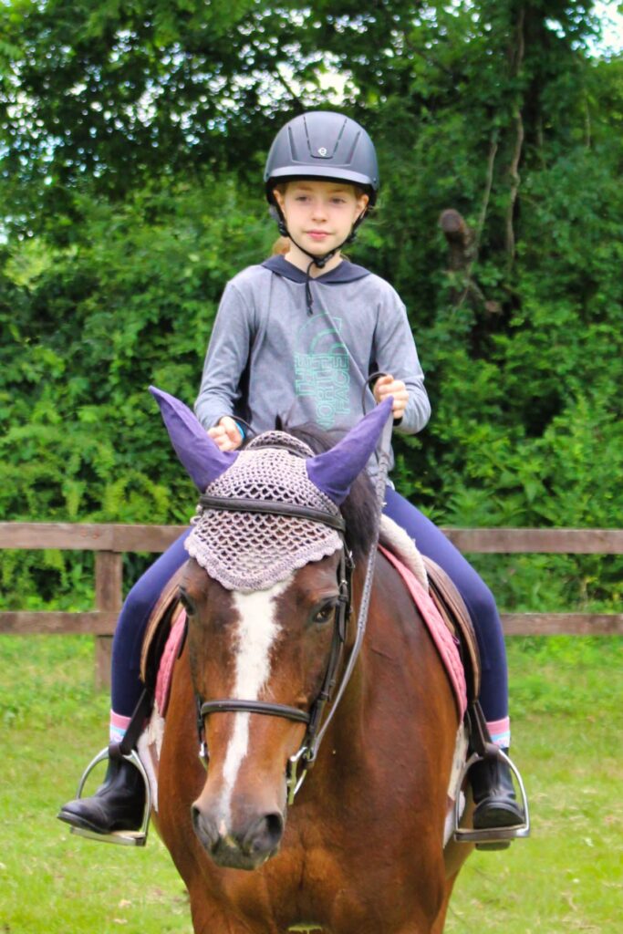 horse riding girl at Rockbrook Camp