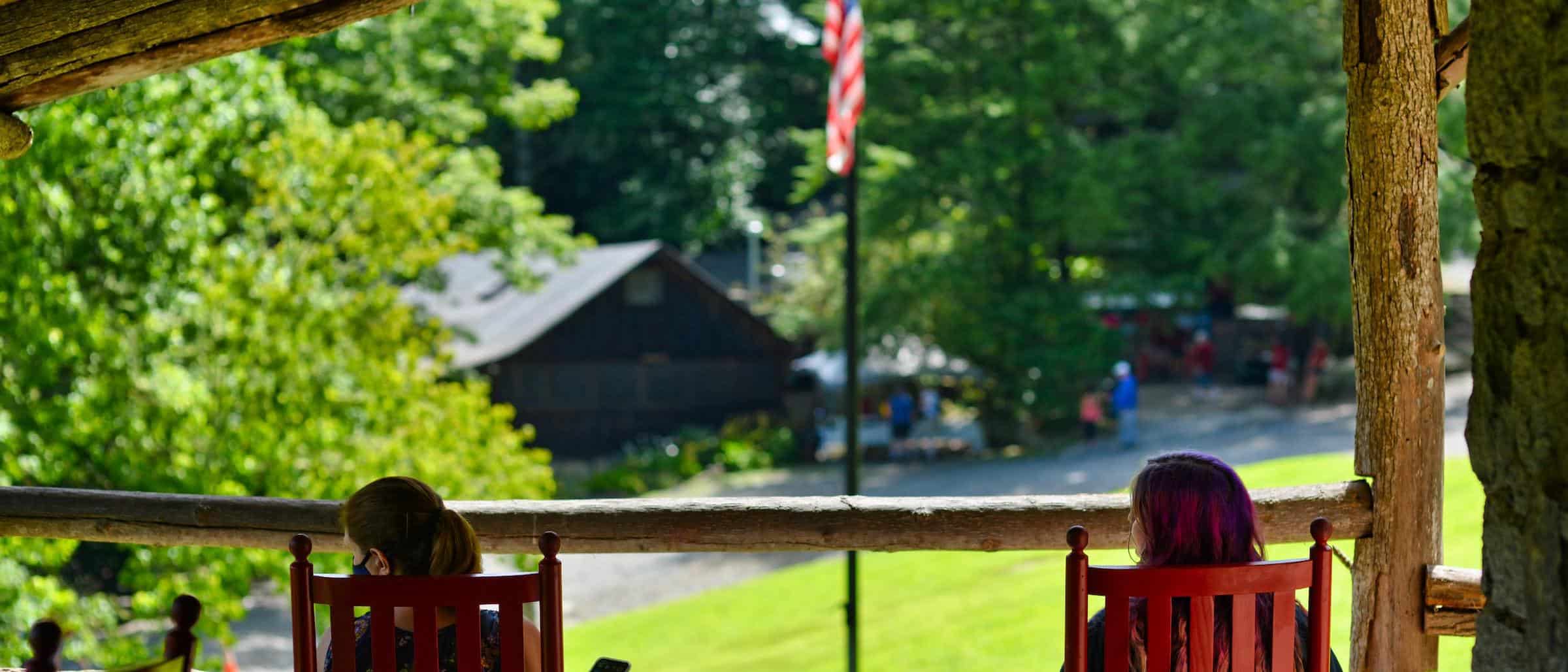 camp porch relaxed togetherness