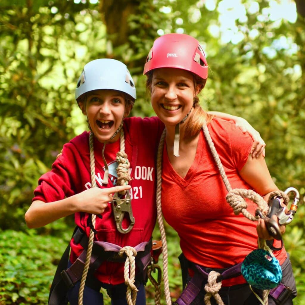 mother and daughter at summer camp