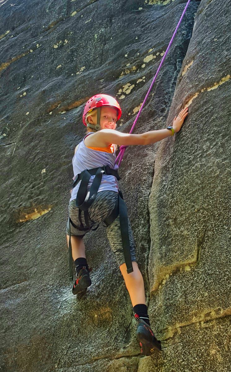 starting slab rock climb