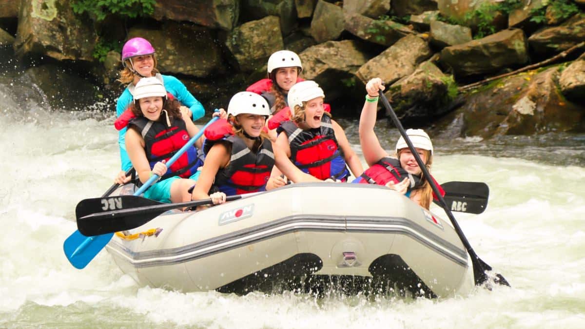 camp kids whitewater adventure