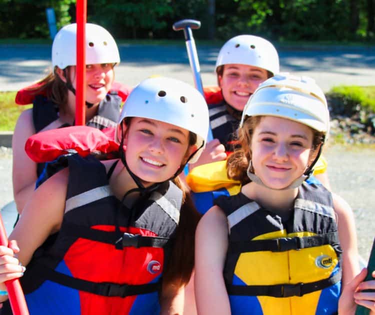 summer camp rafting girls
