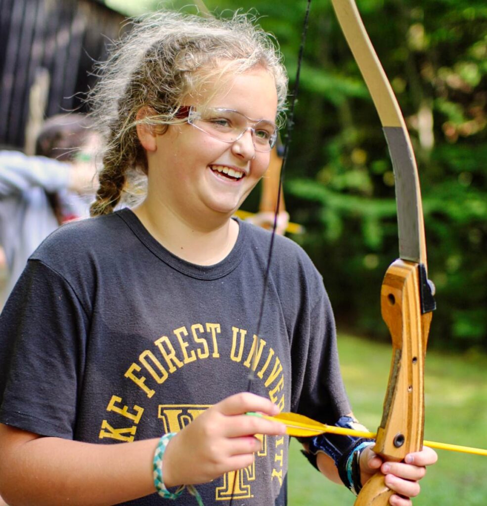 summer camp archery girl