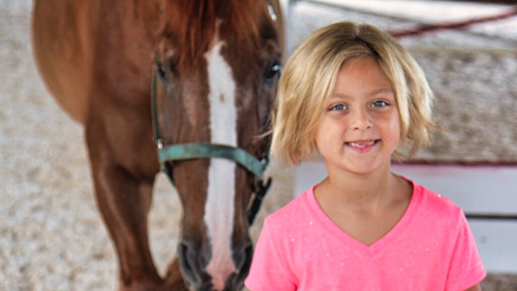 young horse camp girl