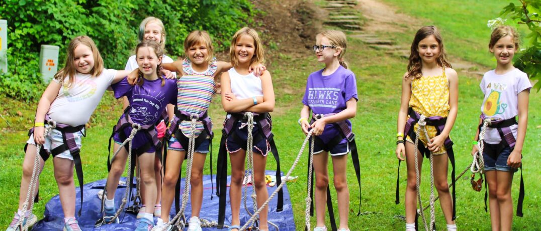 children ready for adventure camp