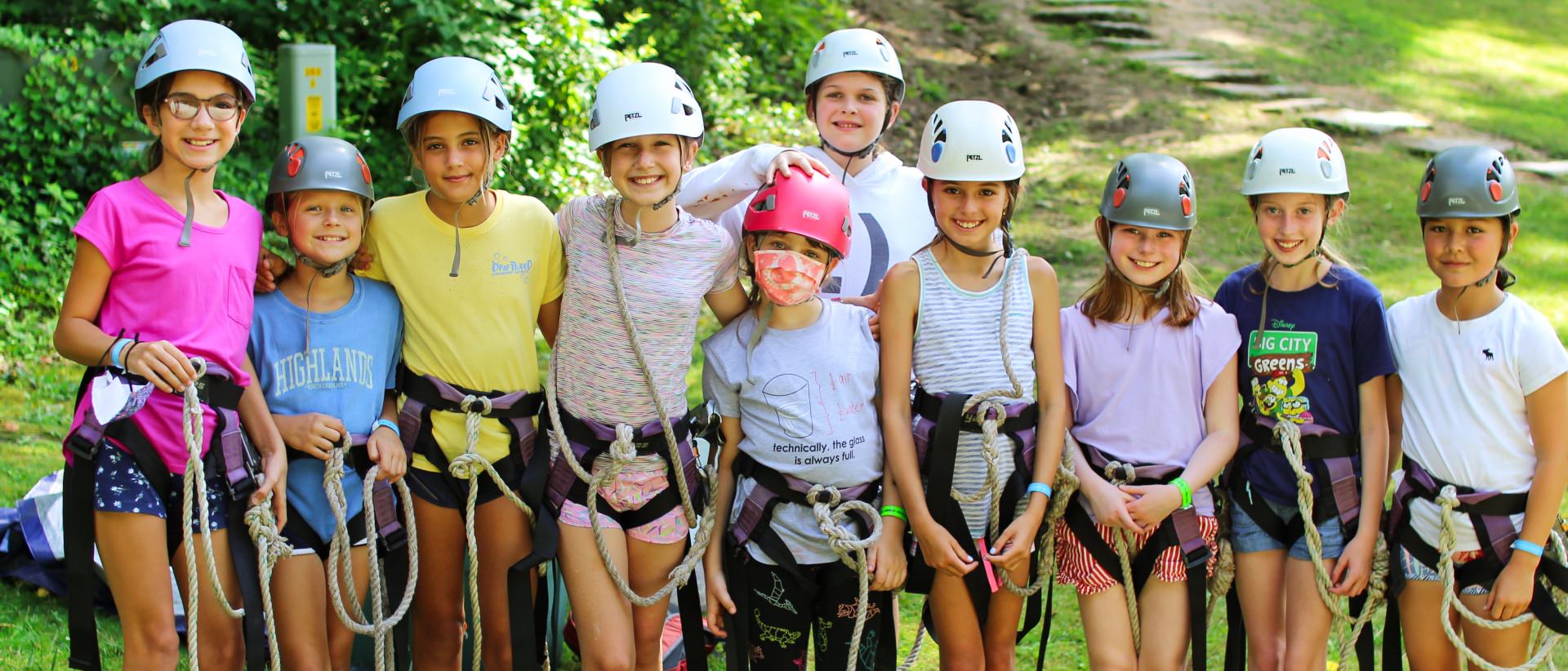 team of zipline girls