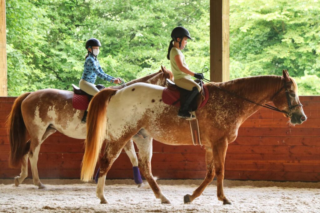 Horse Camp Kids riding