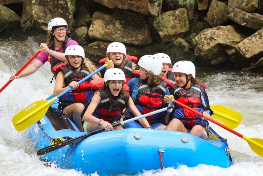 summer camp rafting