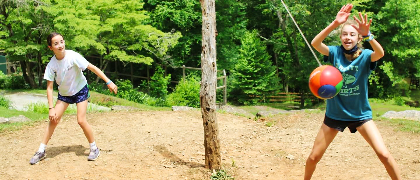 summer camp tetherball match