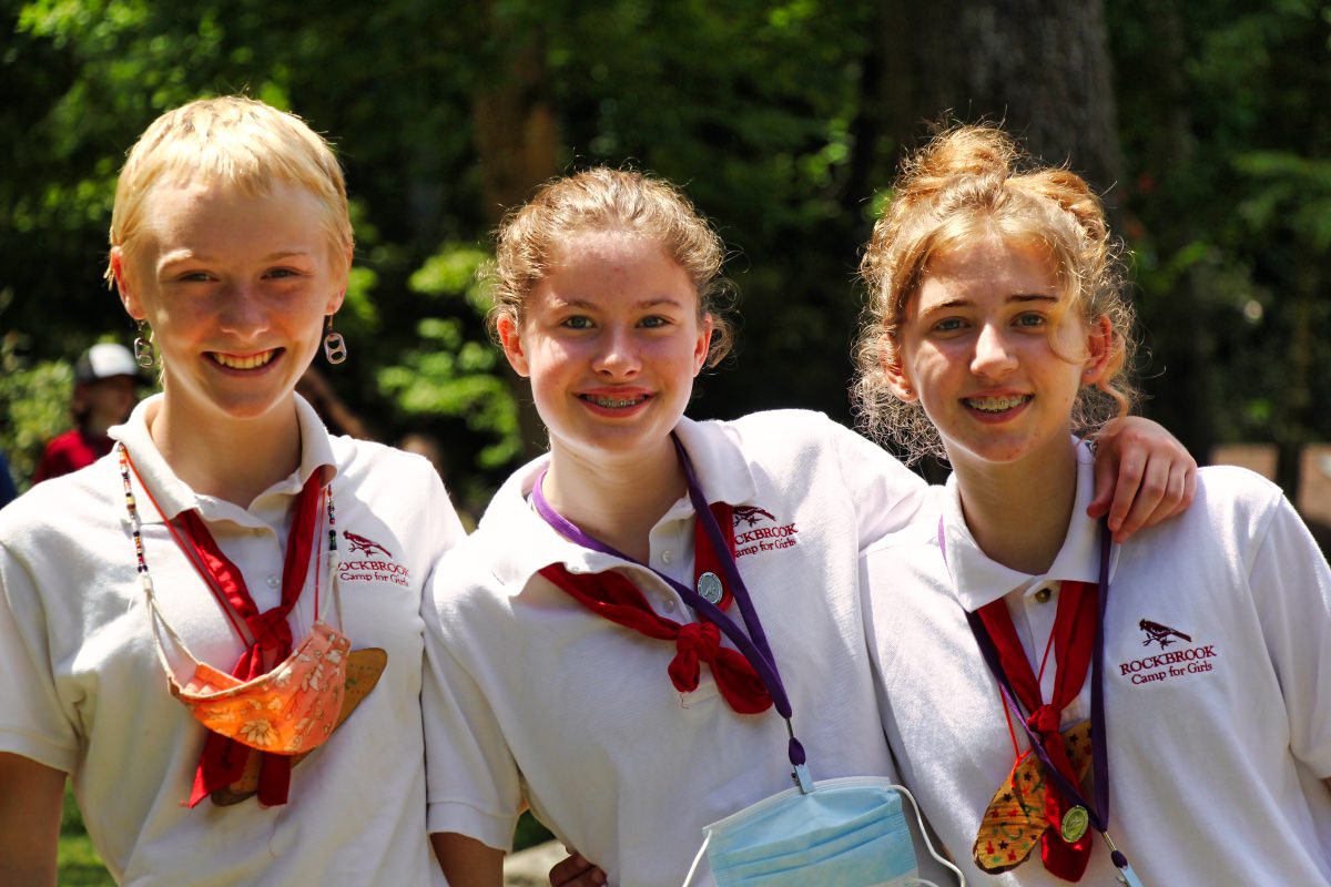 camp girls dressed in traditional uniform