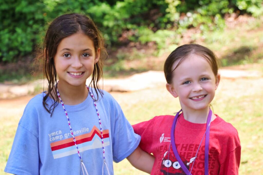 two cute camp girls