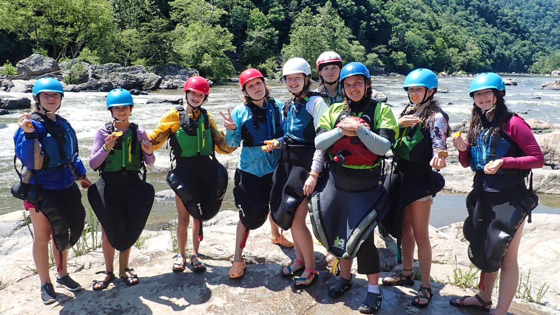 kayaking camp girls