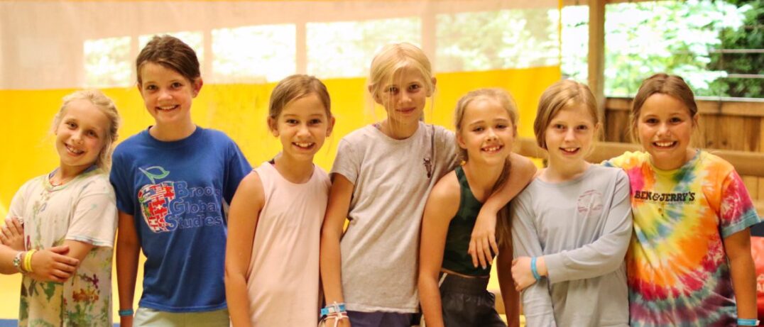 Summer gymnastics girls at camp