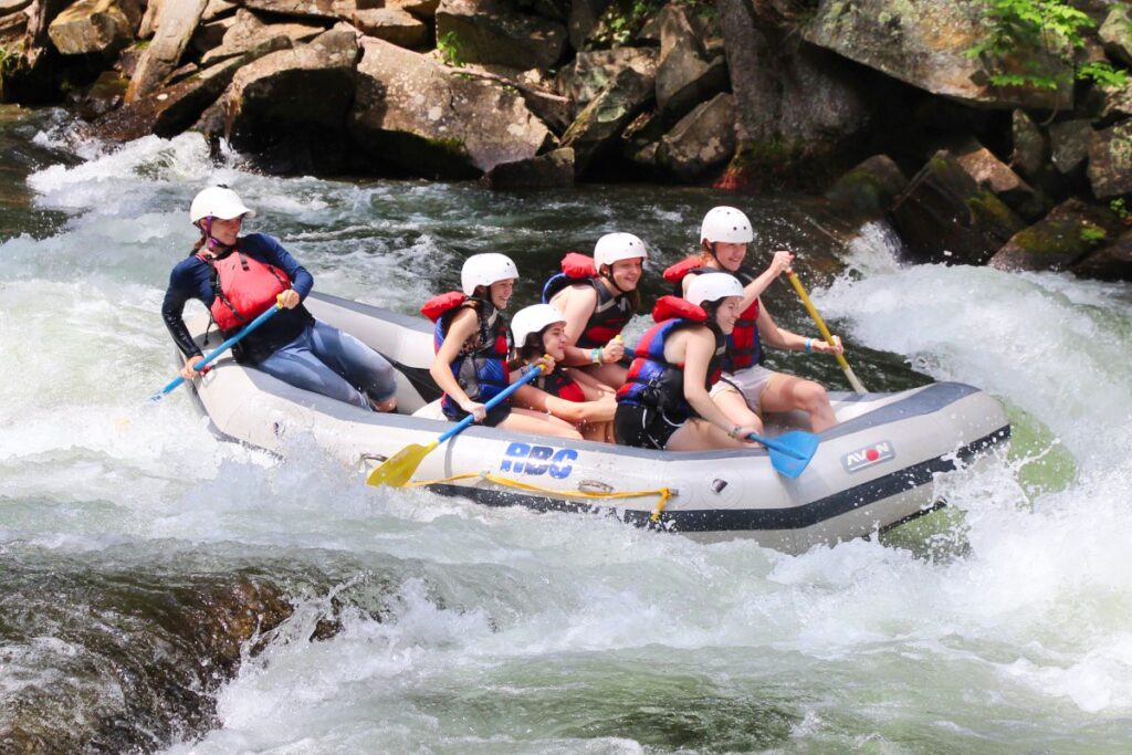 summer camp rafting trip