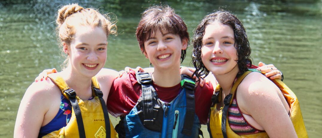 camp teen girl kayakers