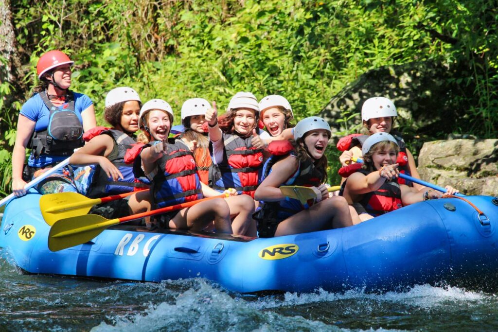 teen whitewater rafting