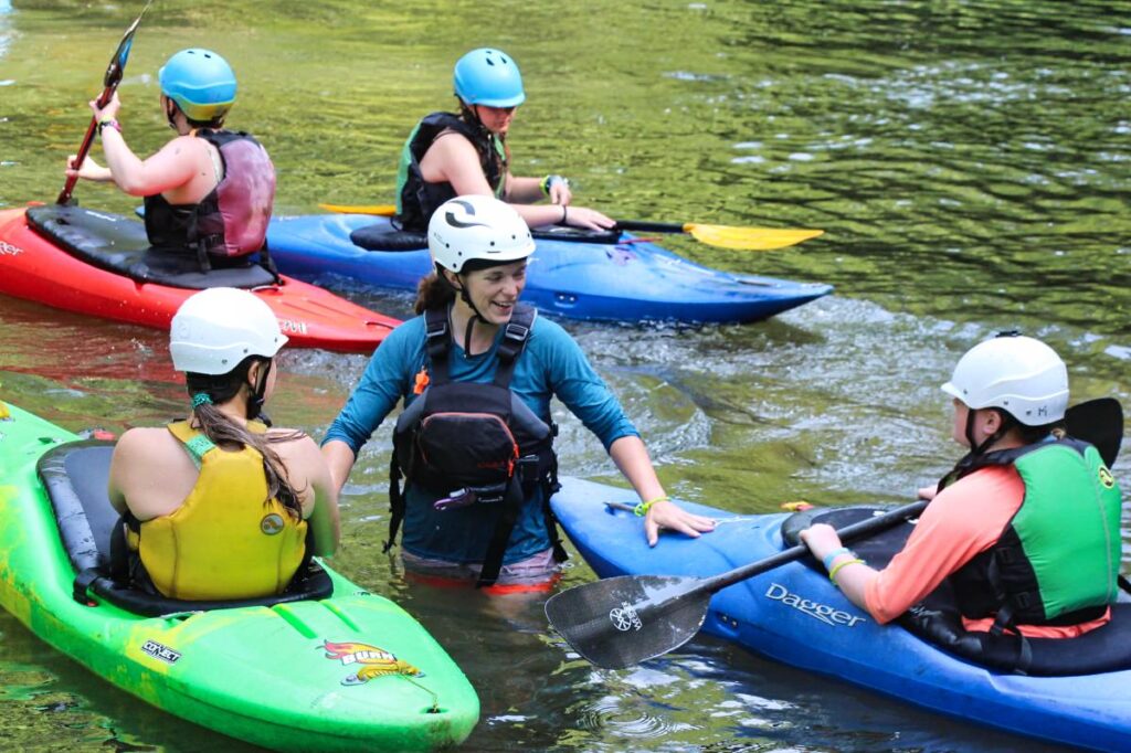 fun kayaking camp instruction